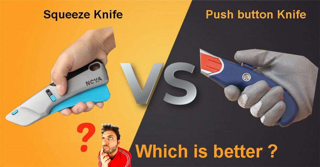 Squeeze Utility Knife vs Push Button Knife