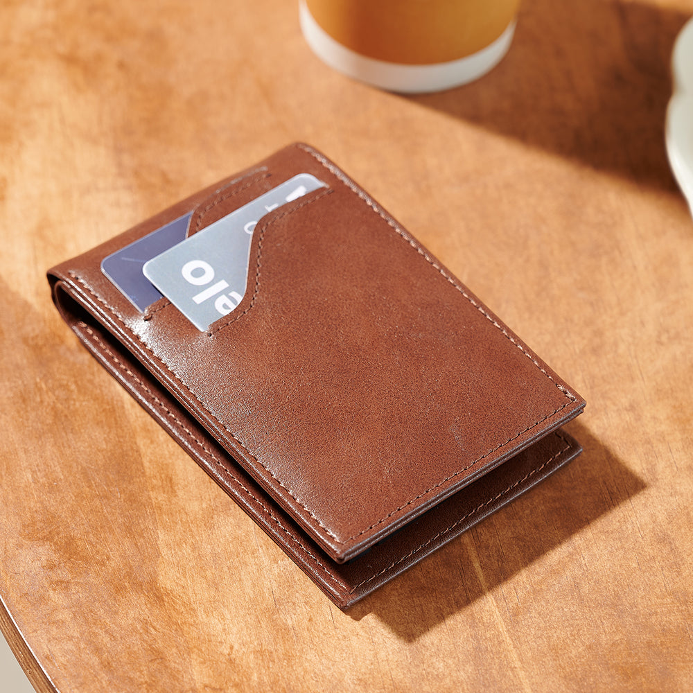 Slim RFID Blocking Wallet with Magsafe Metal Card Holder