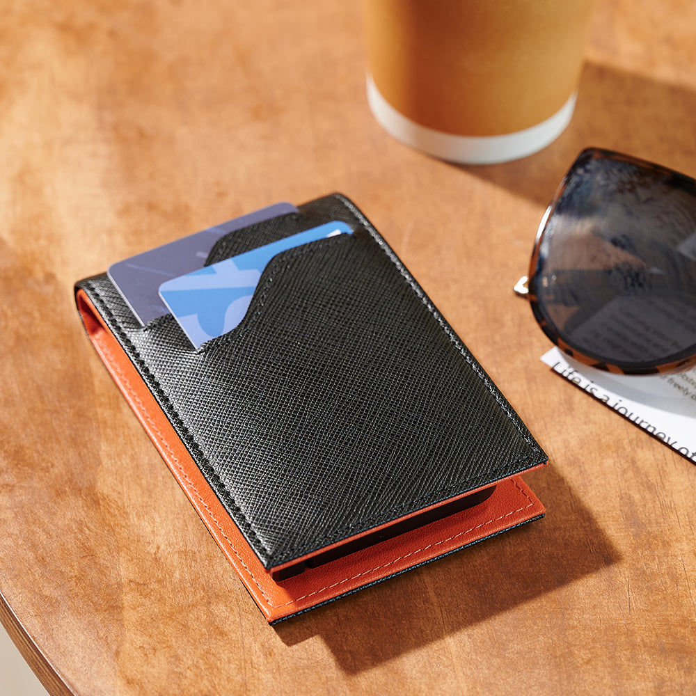 Slim RFID Blocking Wallet with Magsafe Metal Card Holder Slim RFID Blocking Wallet with Magsafe Metal Card Holder