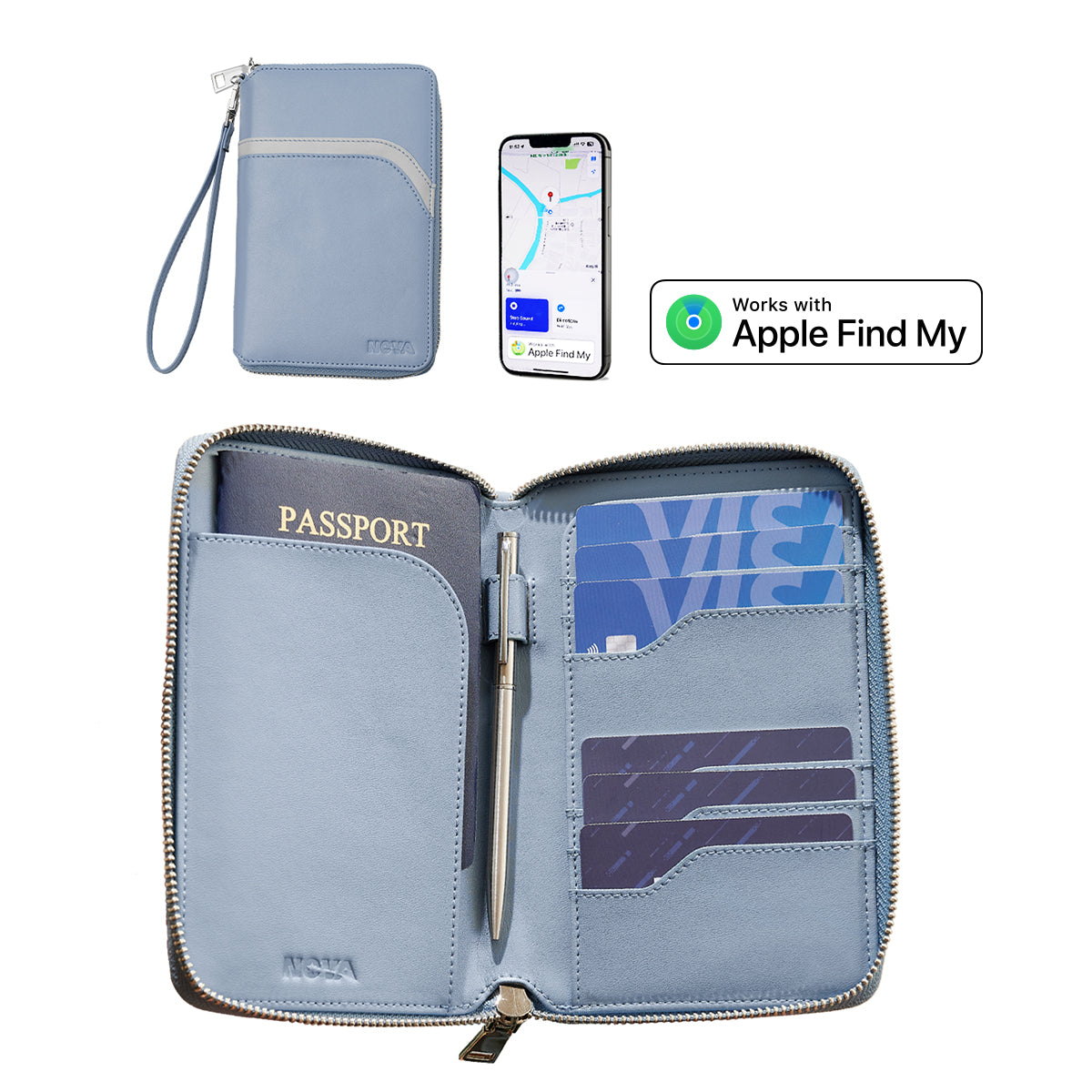 Passport Holder ( Works With Apple Find my)