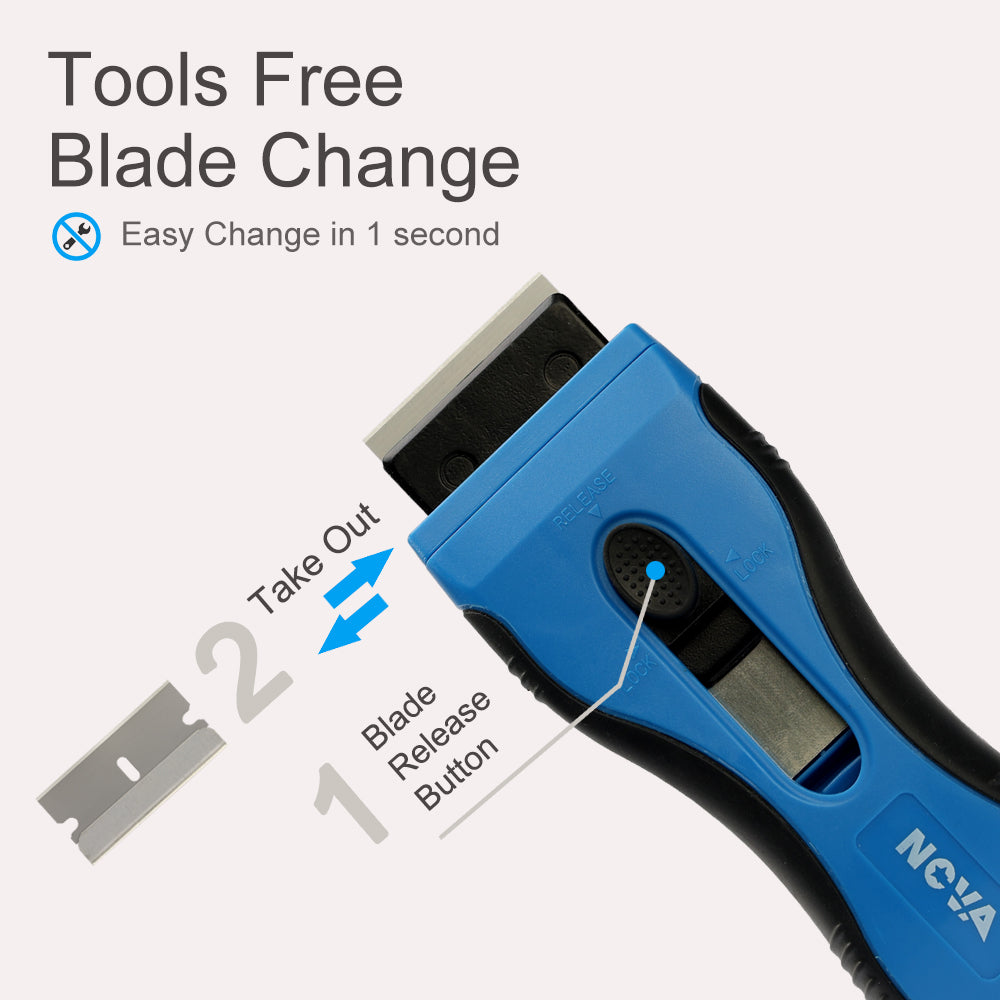 Auto-load Razor Blade Scraper with extra 16 pcs blades – Nova Safety Tools